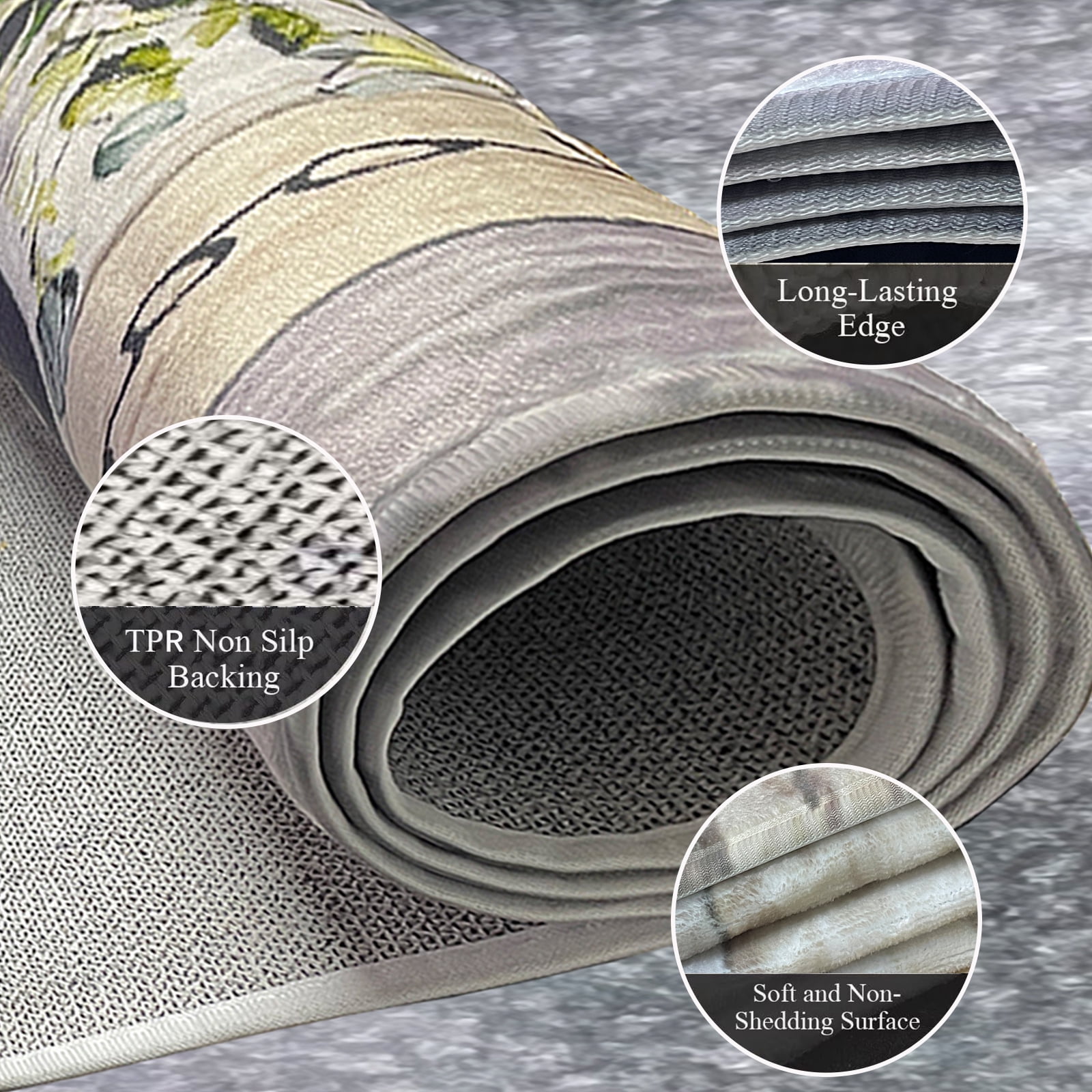 Farmhouse Laundry Room Rug Runner 20"X59" Non Slip Floor Carpet Runner Washable Farmhouse Kitchen Area Carpet for Office, Laundry, Sink, Home Bathroom, and Bedroom Decor