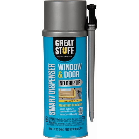 Great Stuff Smart Dispenser Window & Door Insulating Foam Sealant - Pack of 2 — Residential Use, Standard Application
