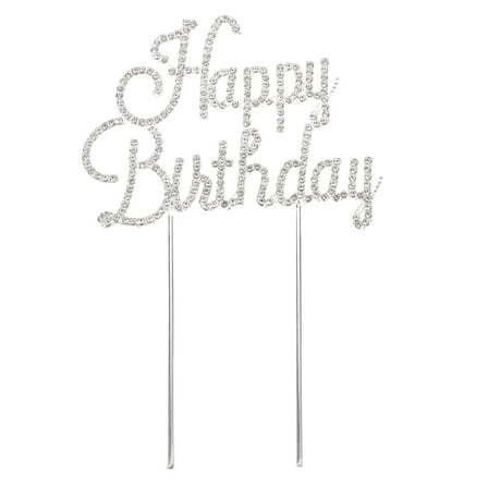 WHAMVOX Happy Birthday Cake Toppers Glitter Cake Picks For Birthday Celebrations Depth For Touch