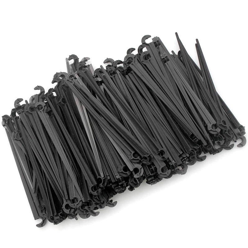100 Pack Irrigation Drip Support Stake Kit Hook Holder for 1/4 Inch Tubing Hose 
