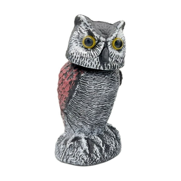 Statue, Owl to Scare Birds Bird for Outside Garden and Yard Decor Statue Owls 360° Rotating Head Squirrel for Patio Porch Orchard, Sculptures & Statues