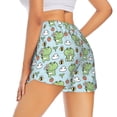 thumbnail image 3 of Bixox Women's Cute Floral Frog pattern 2 in 1 Running Shorts - Lightweight Athletic Workout Gym Yoga Shorts Liner with Pockets - Medium, 3 of 7