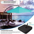 thumbnail image 4 of MEJO INC 11 ft.Aluminum Curvy Cantilever Offset Hanging Patio Umbrella With Sandbag Base Pacific Blue, 4 of 5