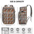 thumbnail image 3 of Retro Mandala Insulated Backpack Cooler - 20L Leak-Proof Soft Cooler Bag with Geometric & Abstract Print for Travel, Hiking, and Work, 3 of 6