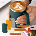 thumbnail image 5 of Eyucdvc 12 oz Double Wall Insulated Stainless Steel Tumbler with Handle and Lid Spill Proof Travel Coffee Cup for Hot Cold Beverages Reusable Thermal Water Mug for Kitchen Outdoor Daily Use, 5 of 6