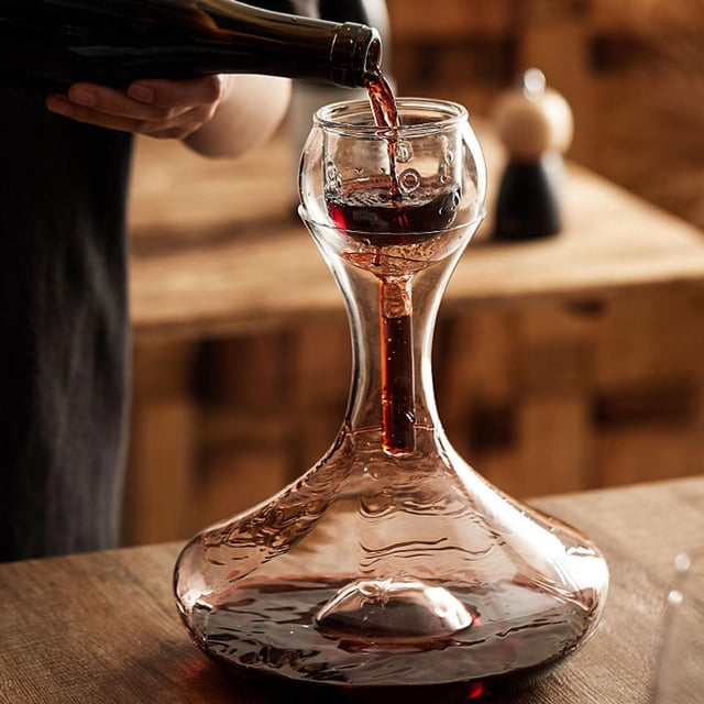 Separador de vino Decantador de vidrio 1800ml perfecl hervidor de vino tinto Decantador creativo hecho a mano