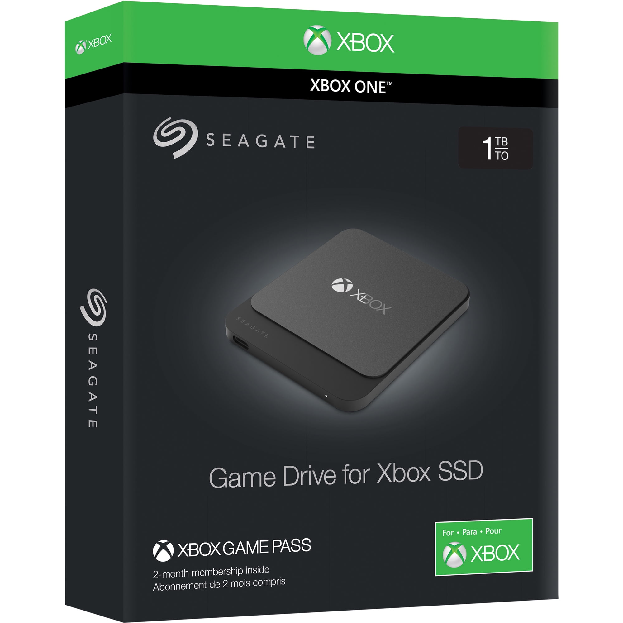 Seagate Game Drive For Xbox 1TB SSD External Solid State Drive, Portable  USB 3.0 – Designed For Xbox One, 2 Month Xbox Game Pass membership, 1-Year