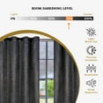 thumbnail image 6 of Geometric Wave Blackout Curtain Panels, 52" x 120", Grey by Blue Nile Mills, 6 of 7