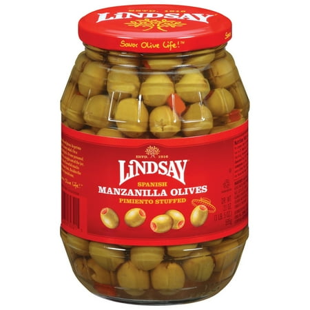 - Lindsay Spanish Pimiento Stuffed Manzanilla Olives, 21 oz