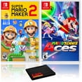 thumbnail image 1 of Super Mario Maker 2 + Mario Tennis Aces - Two Game Bundle - Nintendo Switch Nintendo HACPBAAQA-07, 1 of 6
