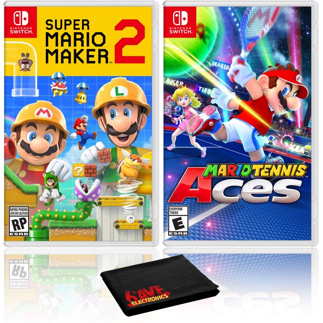 Super Mario Maker 2 + Mario Tennis Aces - Two Game Bundle - Nintendo Switch Nintendo HACPBAAQA-07