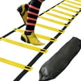 thumbnail image 3 of tamizeot Training Ladder with Carry Bag Speed Ladders Professional Drills Equipment Yellow 2M, 3 of 6