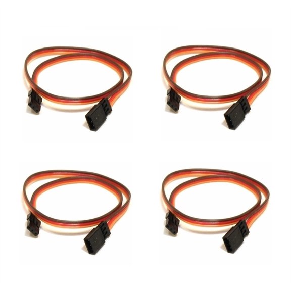 HobbyFlip 10CM Servo Lead Extention (JR) 26AWG Wire Cable Compatible with Walkera TALI H500 FPV 4 Pack