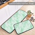 thumbnail image 5 of 2-Piece Kitchen Mat Set Non Slip Washable Floor Mats Decorative Rugs for Kitchen Sink Laundry Light Green Marble Texture Pattern, 5 of 7