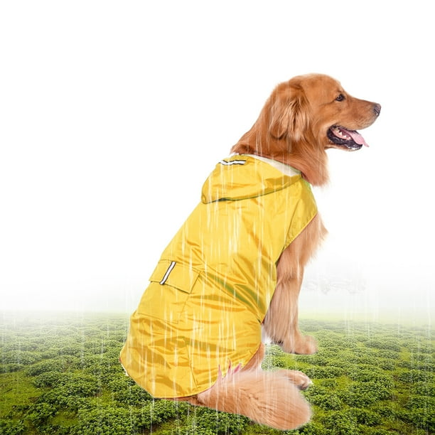 Irfora 5XL reflectante impermeable para mascotas, impermeable para lluvia, impermeable para la lluvia, con orificio de correa para perros medianos Irfora Sudadera