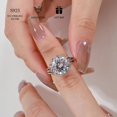 thumbnail image 4 of Luxury 3 Carat Moissanite Engagement Ring, 925 Sterling Silver, Rotating Bud Design, Women's Anniversary Gift, 4 of 6