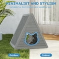 thumbnail image 5 of Triangular Cat House for Outdoor Weatherproof Shelter Cute Design with Cat Shaped Entrance for Indoor & Outdoor, 5 of 6