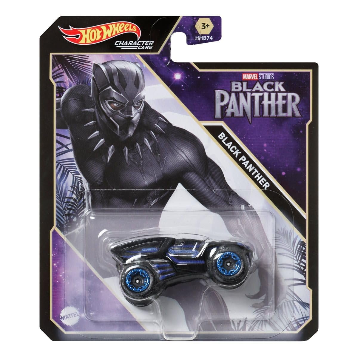Hot Wheels Marvel Character Cars Complete Set of 6 Diecast Vehicles from HHB74-956G Release Bundle with Black Panther and More