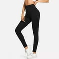 thumbnail image 2 of Futezty Women V Cross Waist Workout Leggings Tummy Control Running Yoga Pants with Pockets Black,L, 2 of 5