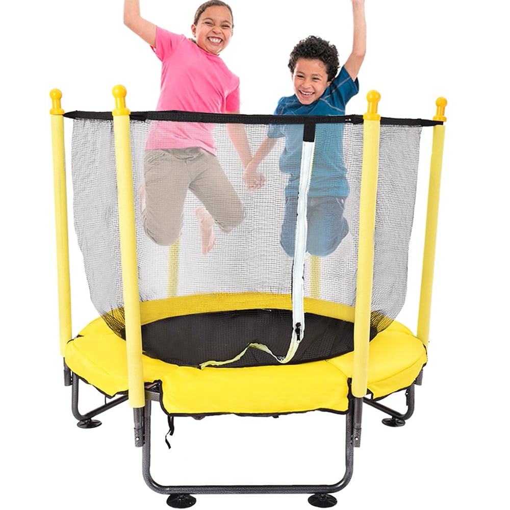Details about   59" Kids Trampoline Jumping Exercise w/ Safety Enclosure Net Basketbal 