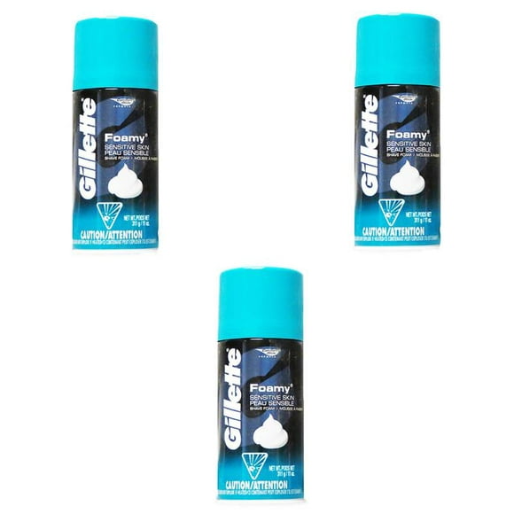 Gillette 311g Shave Foam- Foamy Sensitive Skin (Pack of 3)