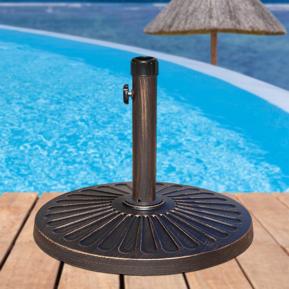 Abble 27 LBS Heavy Duty Resin Umbrella Base Bronze