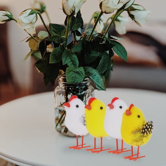 OFFIGAM Assorted Chicken Figurines Set for Home Decor, Collectible Decorative Pieces for Living Room and Kitchen