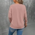 thumbnail image 6 of Horkkom Pullover Sweaters for Women Long Sleeve V Neck Sweaters Causal Solid Color Cozy Sweaters L, 6 of 10