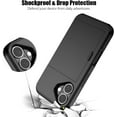 thumbnail image 5 of KOMI Compatible avec iPhone 16 Pro Max Étui avec Porte-Cartes [Store 5 Cards] Double Couche Robuste Antichoc Étui Portefeuille avec Fente Cachée Grande Capacité pour Hommes & Femmes 6.9 Pieds' Noir, 5 of 5