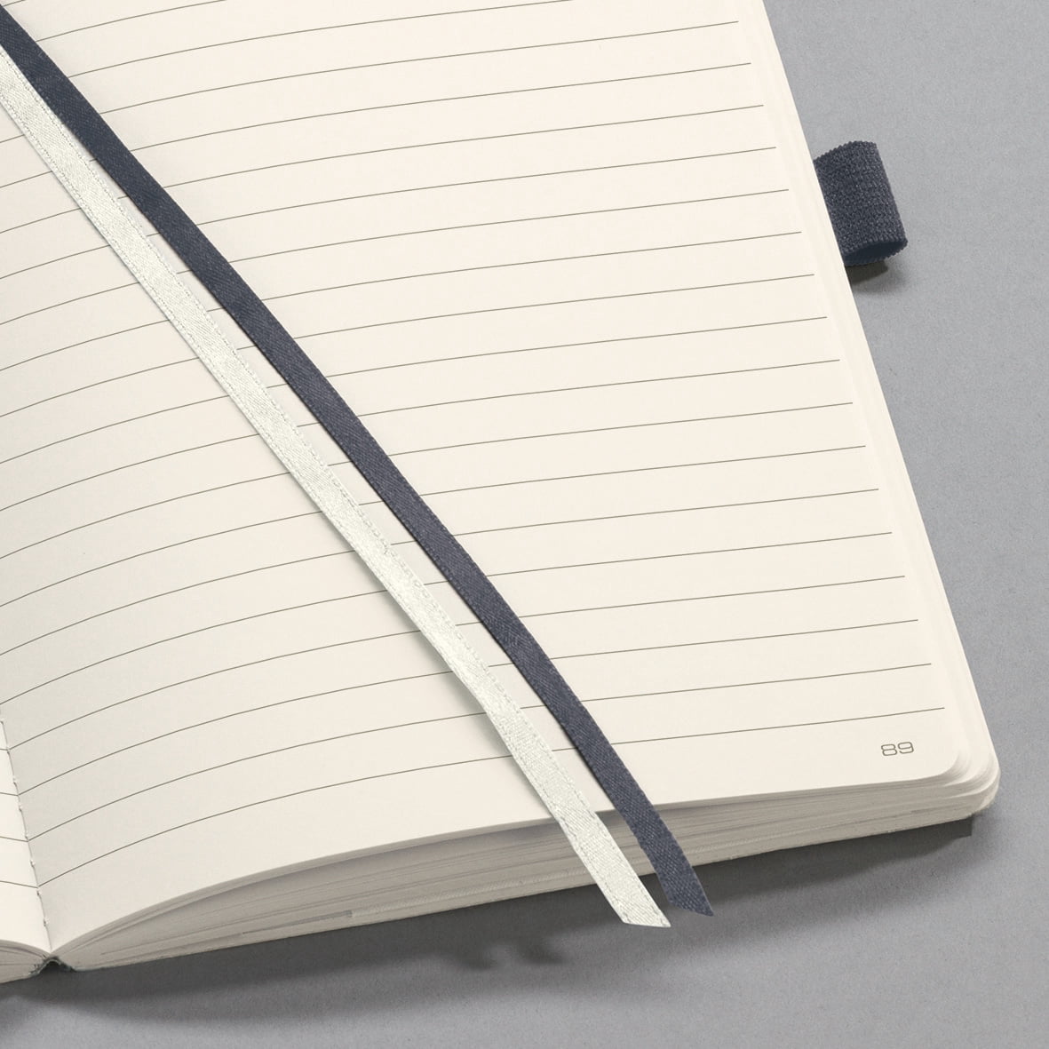 Sigel Softcover Lined Notebook with Elastic Closure, Dark Grey, A5 Journal Size (SGA5SEL-DG)