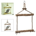 thumbnail image 3 of Parque infantil de madera natural para mascotas, columpio para pájaros, loro, Yuyangstore columpio de pájaro, 3 of 7
