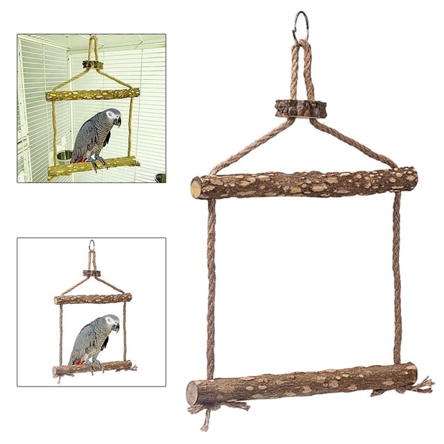 Columpio de Pájaro de Natural, , , , Cacatúas, Jaula de Pollo, Escalada, Entrenamiento, Entretenimiento, Juguete Salvador Dali columpio de pájaro