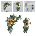thumbnail image 3 of 2 arcos florales colgantes, arreglo floral artificial decorativo rosa girasol, 3 of 9