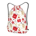 thumbnail image 3 of XMXT Waterproof Gym Bag, Red Christmas Box Print Drawstring Backpack for Men, s, 3 of 8