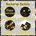 thumbnail image 5 of Happy Anniversary Backdrop Balloons Photography Background, Poster for Wedding Anniversary Party, Birthday Party Decor Banner, 5 of 6