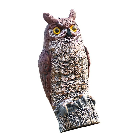 Design Owl Decoy Statue, Owl Scarecrow, Outdoor Bird Squirrels Pigeons Rabbits Deterrent for Garden