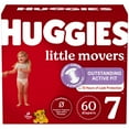 thumbnail image 3 of Huggies Little Movers Baby Diapers, Size 7 (41+ lbs), 60 Ct (Select for More), 3 of 17