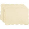 Better Homes and Gardens Quilted Placemat Set of 6, Creamy Parchment