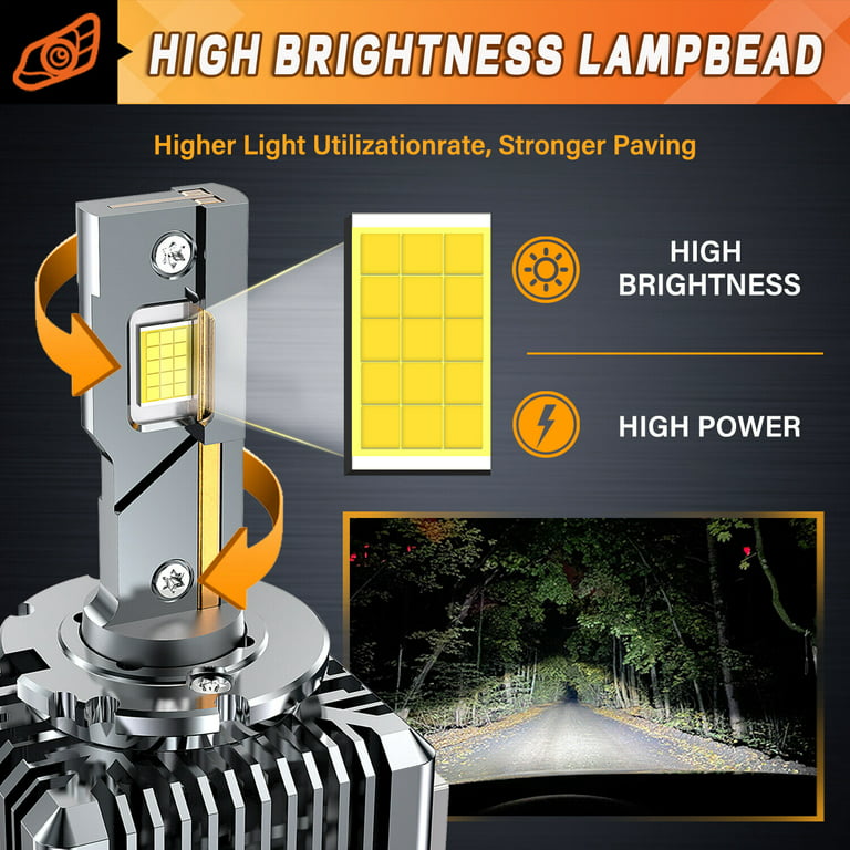 Car D1S D1R LED Headlight Kit Bulbs 180W 20000LM 6000K White Replace Conversion  Lamp 