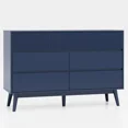 thumbnail image 5 of RichYa Dresser for Bedroom with 7 Drawers,Fluted Dresser with Handleless Design,Chest of Drawers & TV Stand,Closet Storage Organizer for Living Room, Kids Room（Navy Blue）, 5 of 9