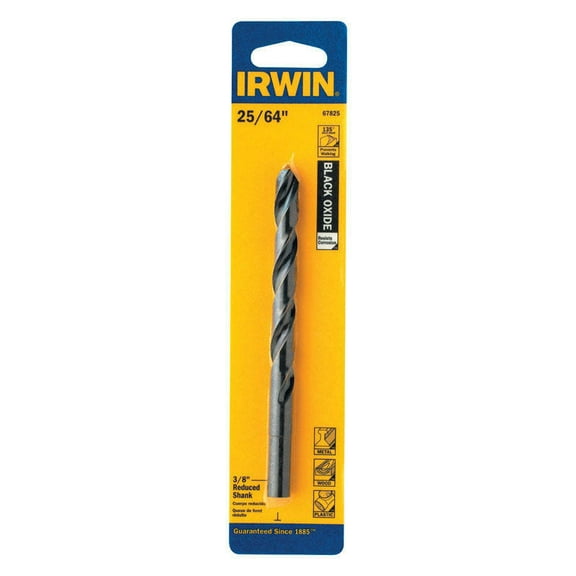 Irwin 67825 Reduced Shank Drill Bit, 25/64"