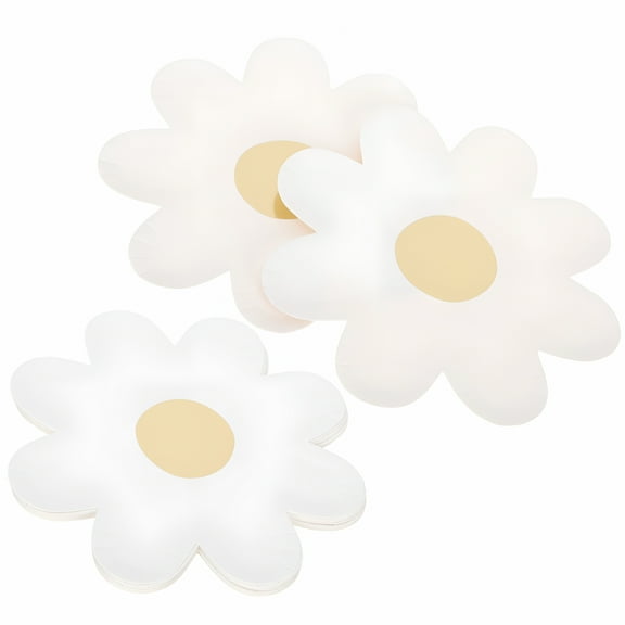 CCOCC Dessert Plate Disposable Flower Daisy Plates Dinner Cake Bride Paper White 20 Pcs