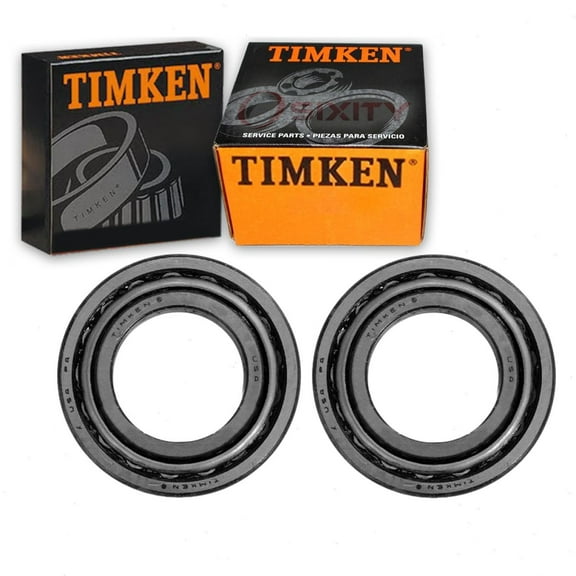 2 pc Timken Front Inner Wheel Bearing and Race Sets compatible with Ford E-350 Super Duty 1999-2018