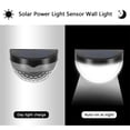 thumbnail image 5 of Juego de 4 luces LED solares de pared, color blanco cálido, para exteriores, impermeables IP65, iluminación decorativa de pared, para vallas, patios, jardines, puertas de entrada, escaleras, patios y, 5 of 5