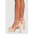 thumbnail image 3 of Women's Faux Leather Open Toe Ankle Strap High Heels, 3 of 3