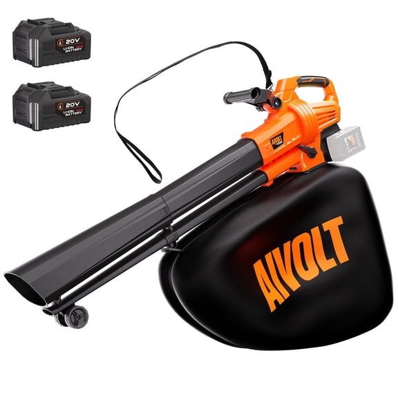 AIVOLT Cordless Leaf Vacuum Mulcher Combo, 40V Battery Powered Leaf Blower Vacuum with 600 CFM 160 MPH Air Speed, 40L Bag, 2 * 4.0Ah Batteries for Lawn Care