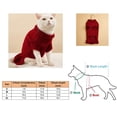 thumbnail image 2 of Suéter acrílico para perros - Cuello alto, cremallera ventral completa, cálido - para perros pequeños/medianos Gatos, 2 of 7