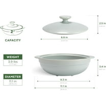 MINH LONG 2-Qt Porcelain Dutch Oven with Lid