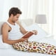 thumbnail image 5 of Fotbe Hot Dog Pizza Pantalones de Pijama para Hombre, Pantalones de Dormir, Pantalones de Casa con Cintura Ajustable y Bolsillos-Small, 5 of 6