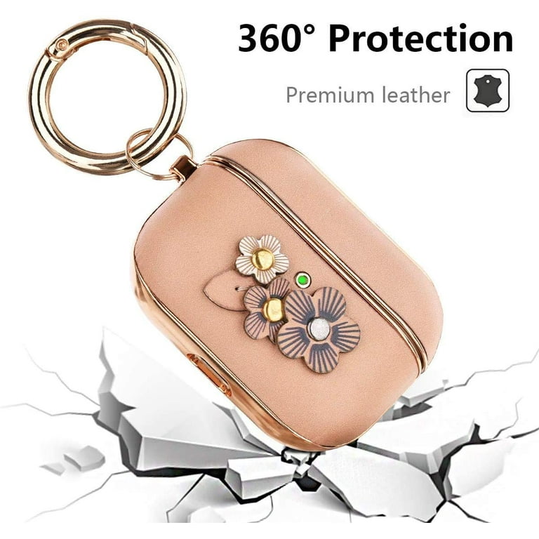 Airpods Pro Case COSMICO Flowers Leather Airpod Pro Case Cover for Airpods Pro Front LED Visible Protective Airpod Skin Support Wireless Charging OLD MODEL Walmart
